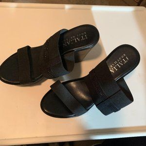 Italian Shoemakers Womens Wedges Open Toe Sandals Made In Italy US Size 8.5 M